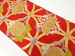 アンティーク　菊桐模様織出し袋帯（材料）